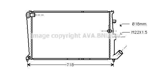 AVA QUALITY COOLING Радиатор, охлаждение двигателя CN2018